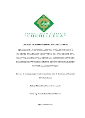 Rondas y canciones: Guía didáctica