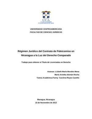 Fideicomiso en Nicaragua: Análisis Jurídico