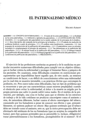 Paternalismo médico: Justificación ética