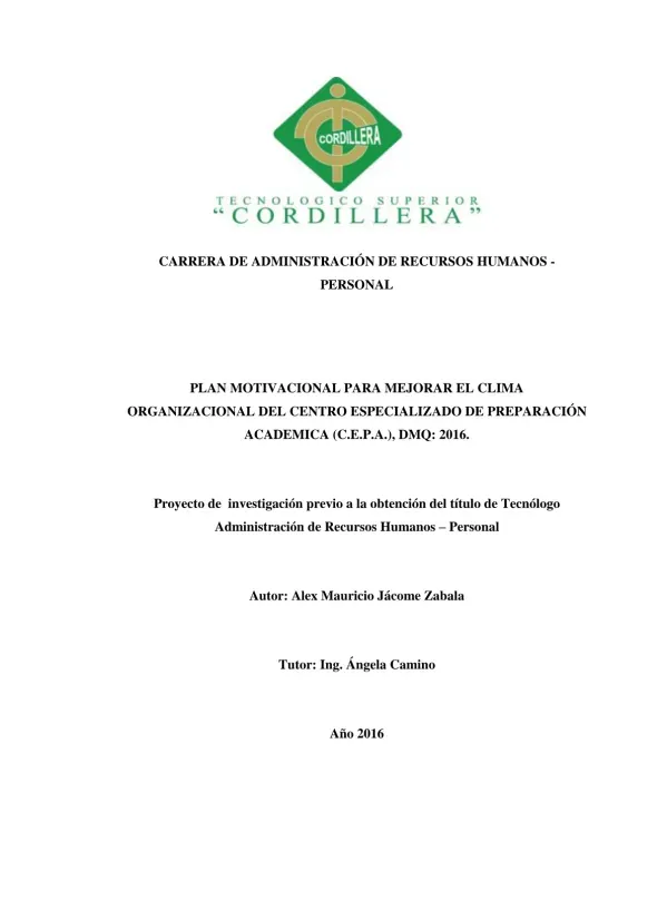 CARRERA DE ADMINISTRACIÓN DE RECURSOS HUMANOS - PERSONAL