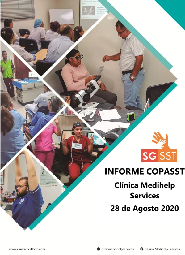 INFORME COPASST. Clínica Medihelp Services 28 de Agosto 2020