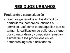 Gestión de Residuos Urbanos