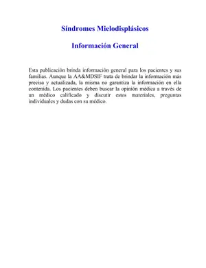 Síndromes Mielodisplásicos (MDS)