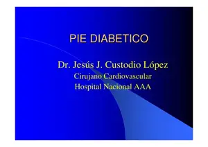 Pie diabético: Riesgo y tratamiento