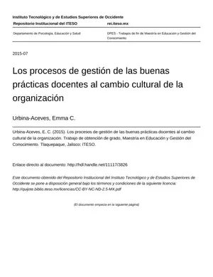 Gestión del Conocimiento: Buenas Prácticas Docentes