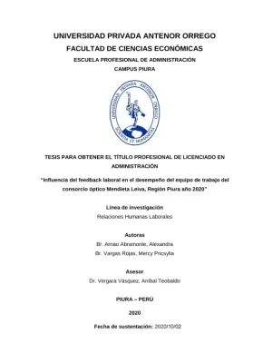 Feedback Laboral y Desempeño