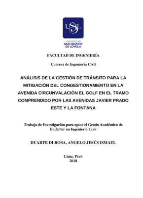Gestión Tránsito: Mitigación Congestión