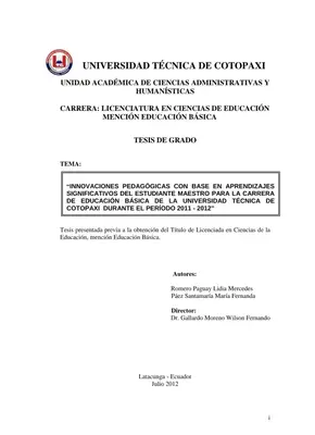 Innovaciones Pedagógicas Significativas