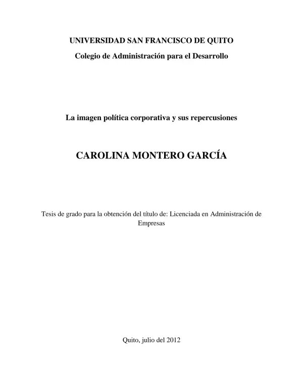 La imagen política corporativa y sus repercusiones.