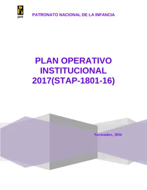 Plan Operativo Institucional 2017