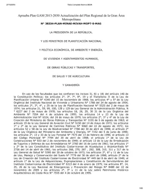 Plan GAM 2013-2030: Actualización