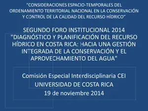Gestión Hídrica: Ordenamiento Territorial