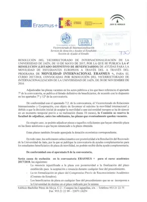 Becas Erasmus+ 2017/2018