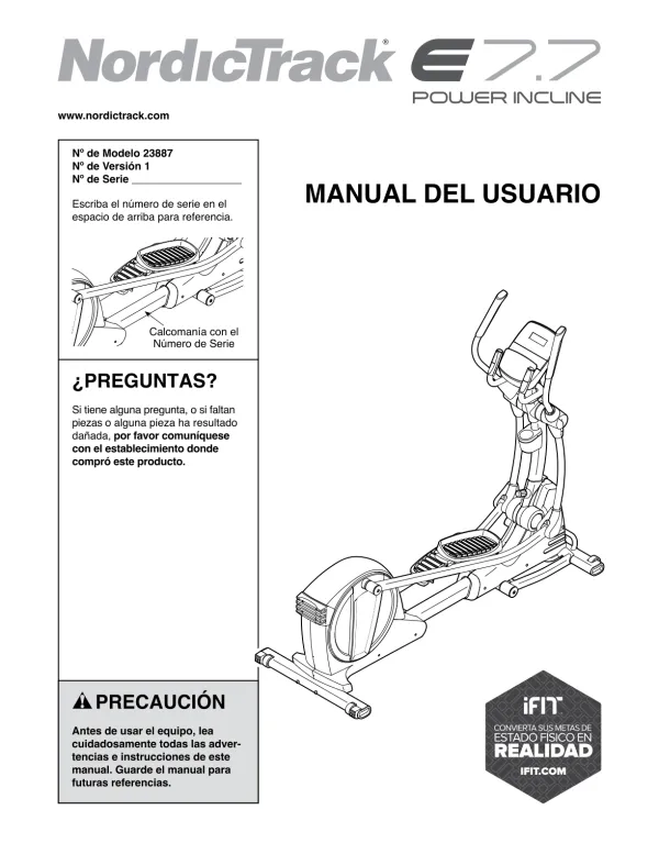 MANUAL DEL USUARIO PREGUNTAS? PRECAUCIÓN. Nº de Modelo Nº de Versión 1 Nº de Serie