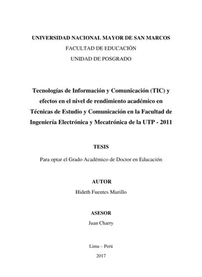 TIC y Rendimiento Académico