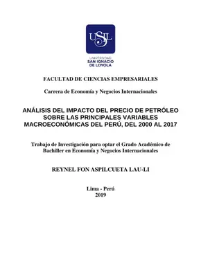 Precio Petróleo & Macroeconomía Perú