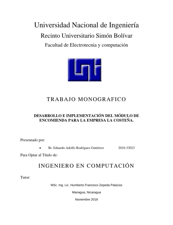 Universidad Nacional de Ingeniería