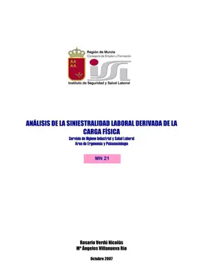 Siniestralidad Laboral por Carga Física