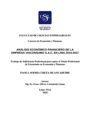Análisis Financiero Viaconsumo S.A.C