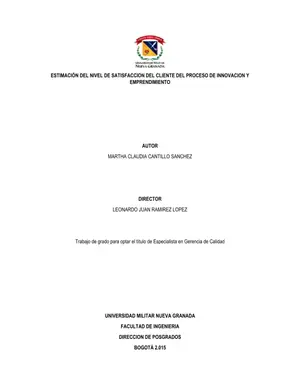 Satisfacción Cliente: Innovación